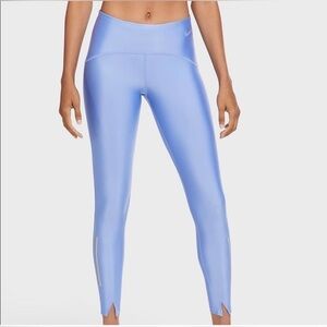 Nike Pro Running Mid Rise Compression Leggings Sky Blue Size S